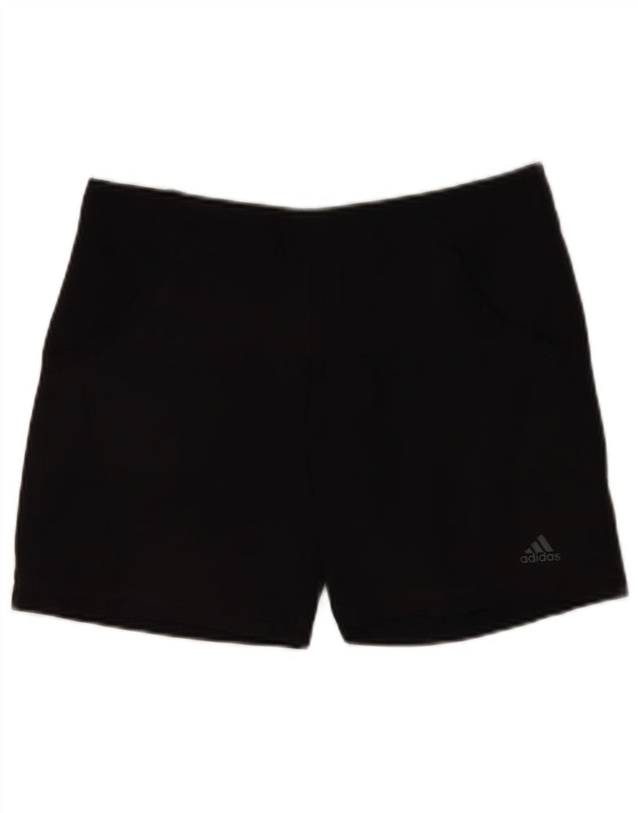Adidas Womens Climalite Sports Shorts UK 12 Medium Black Polyester