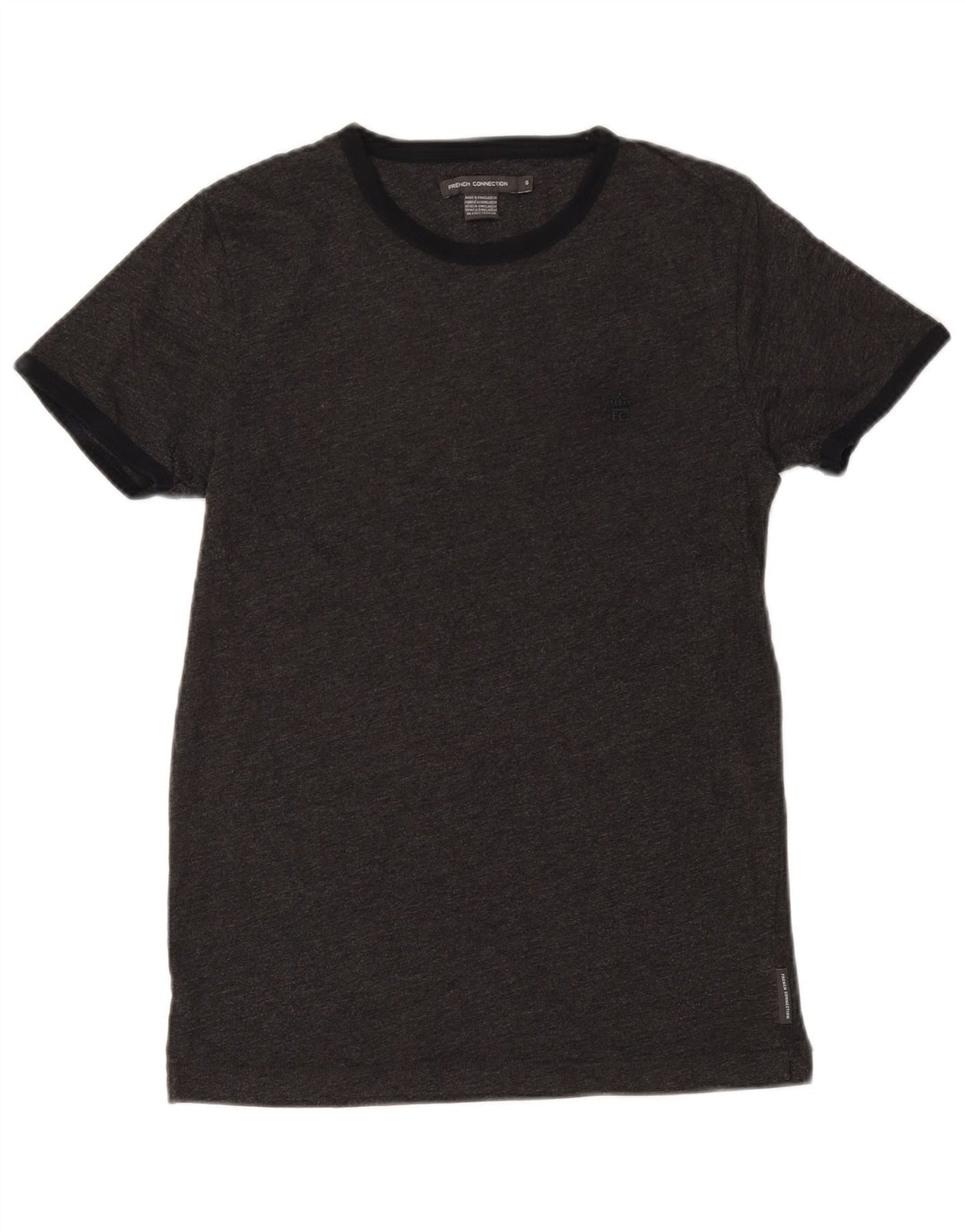 French Connection Herre T-Shirt Top Lille Grå Bomuld
