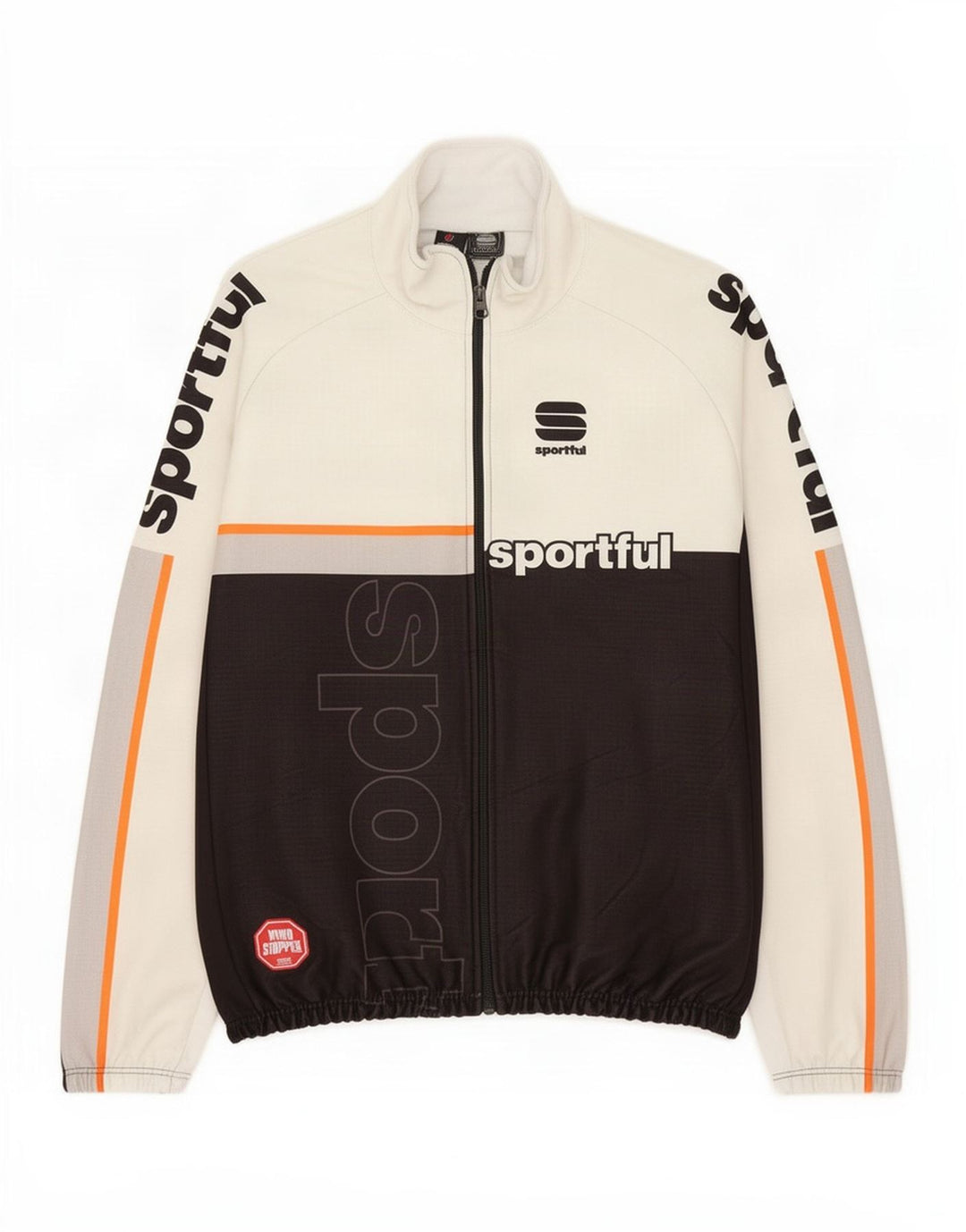 Sportful Herre grafisk træningsdragt Topjakke XL Hvid Colourblock Polyester