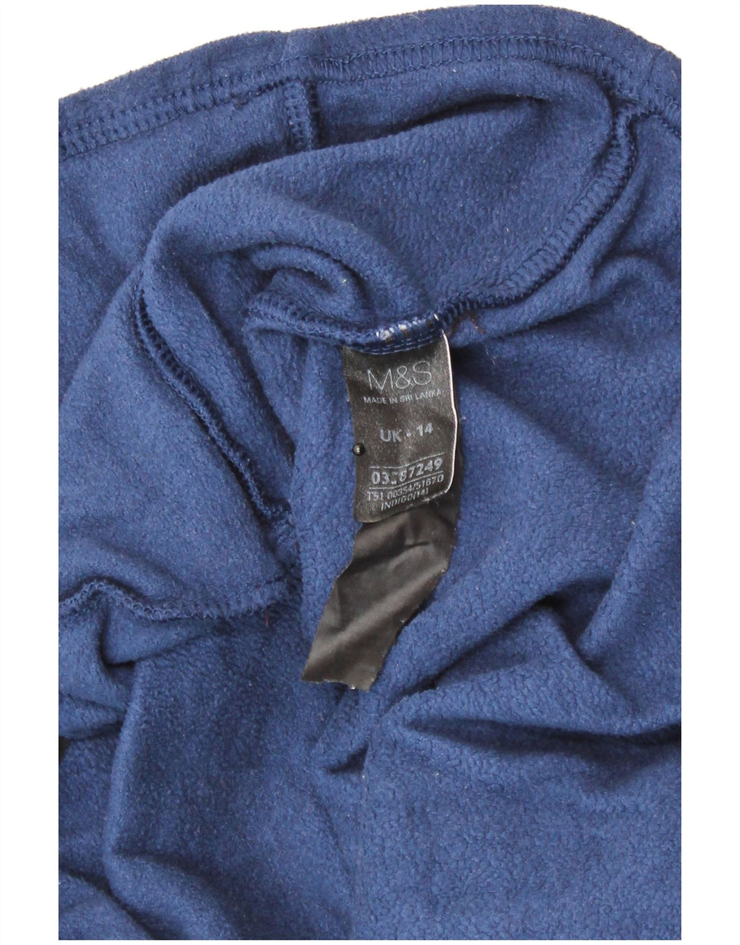 Marks & Spencer Fleecejakke til kvinder UK 14 Mellem marineblå polyester