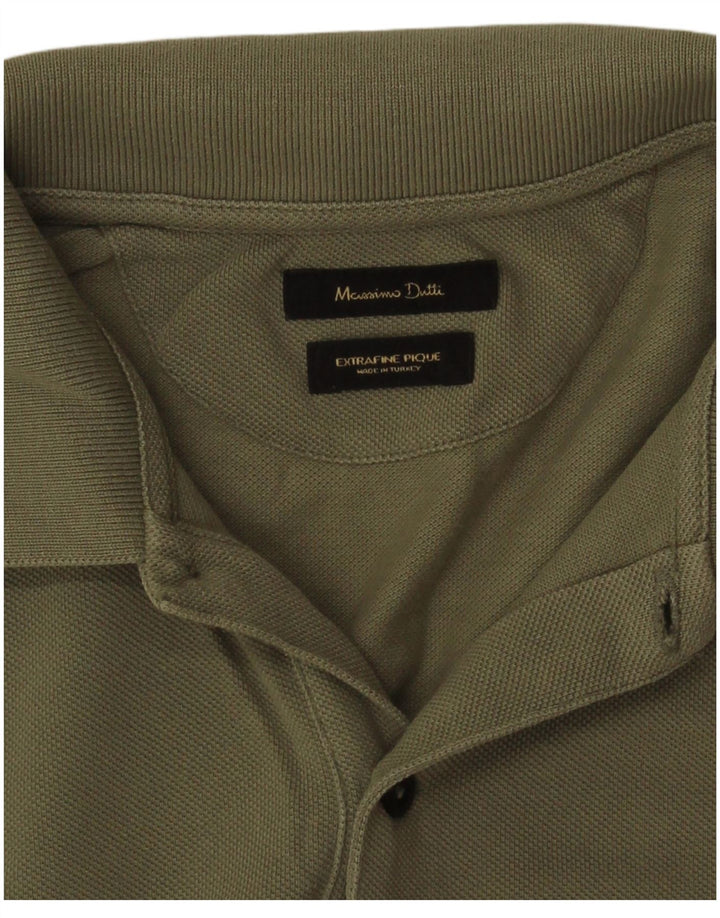 Massimo Dutti Herre Polo Shirt Small Khaki