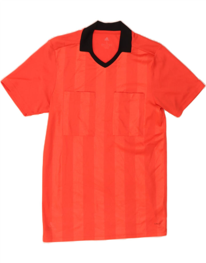 ADIDAS Mens Climalite Polo Shirt Small Red Striped Polyester Vintage Adidas and Second-Hand Adidas from Messina Hembry 