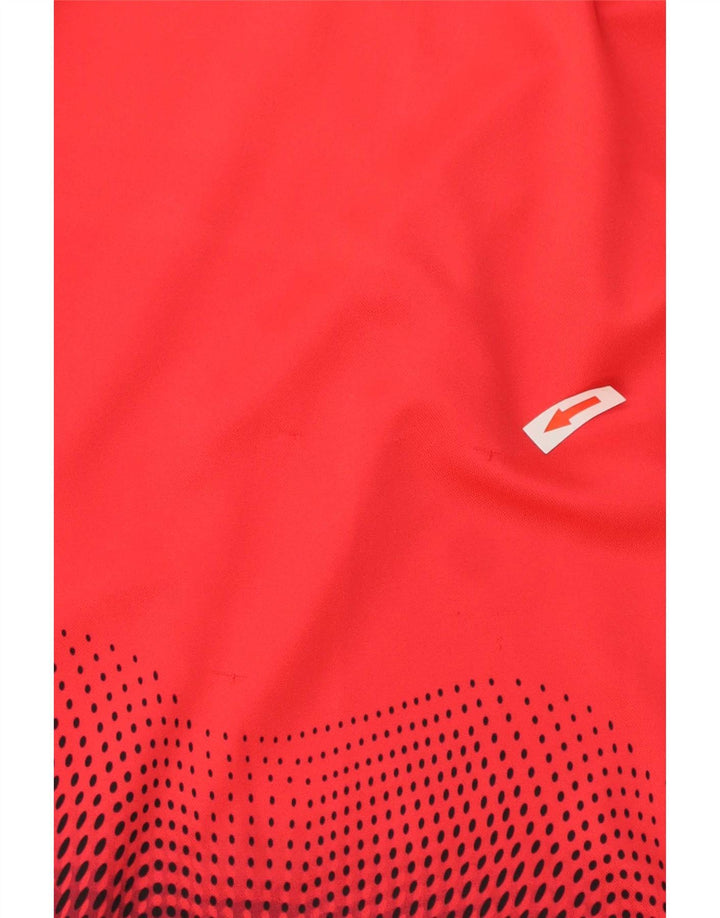 Nike Herre Dri Fit T-Shirt Top Lille Rød Colourblock