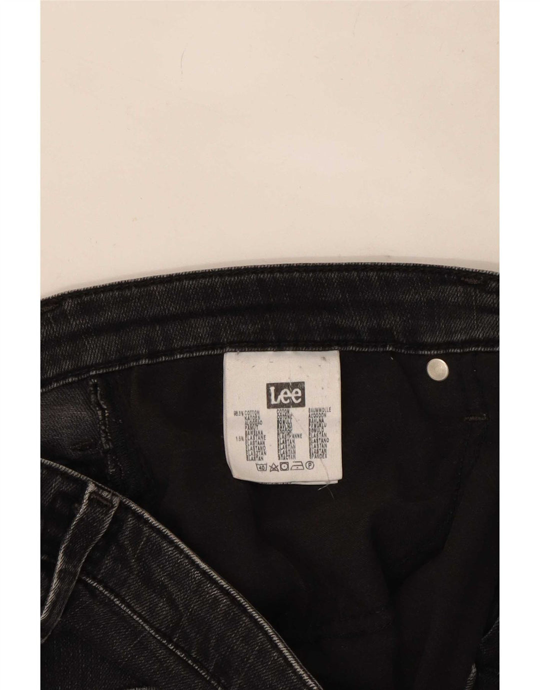 Lee Herre Knox Straight Jeans W36 L30 Sort Bomuld