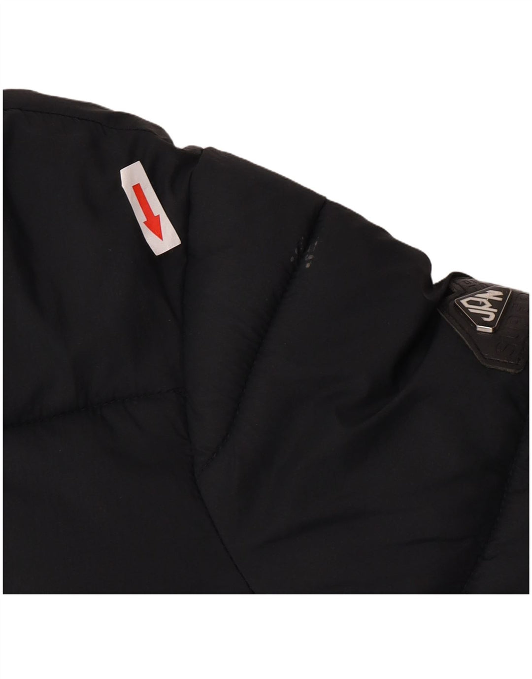 Superdry polstret jakke til kvinder UK 8 Lille sort nylon