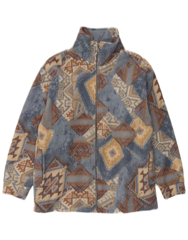 Alaskan Womens Oversized Fleecejakke UK 10 Small Multicolored Geometric
