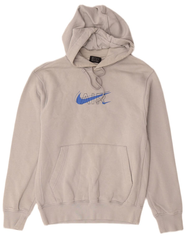 Nike Herre Grafisk Loose Fit Hoodie Jumper XS Grå Bomuld