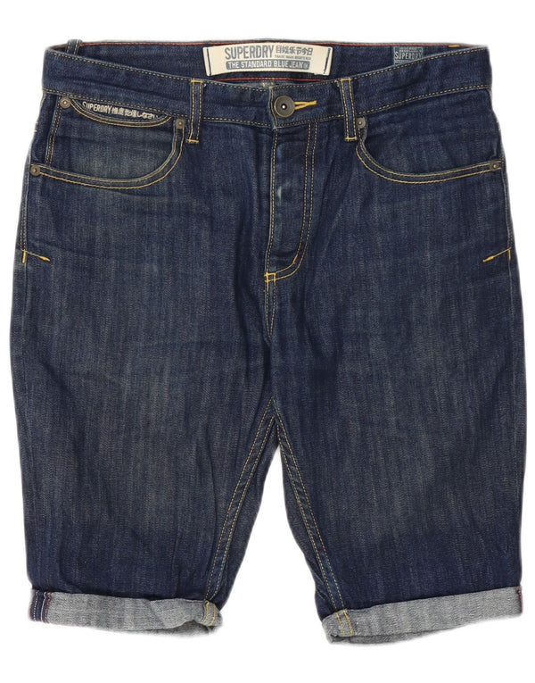 Superdry Mens Denim Shorts W32 Medium Blue Cotton