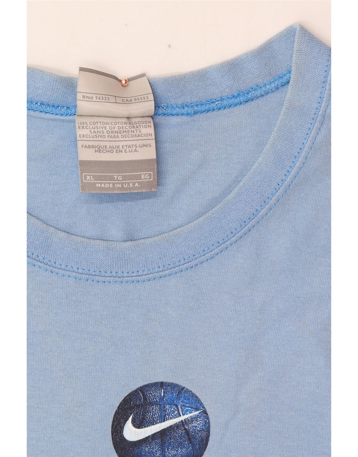 NIKE Herre grafisk vest Top XL Blå Bomuld