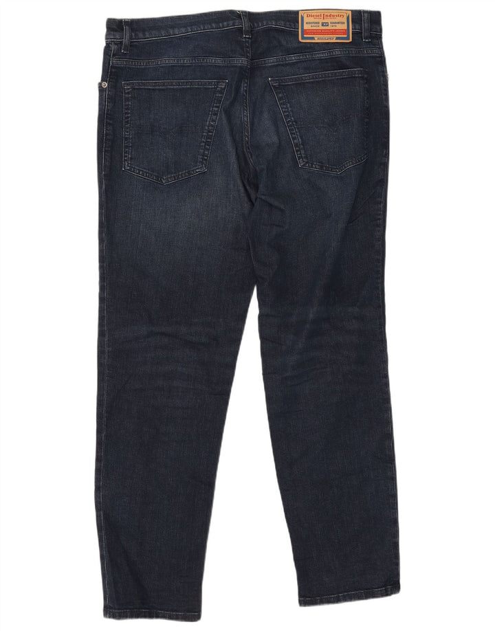 DIESEL Herre Slim Jeans W36 L32 Marineblå Bomuld