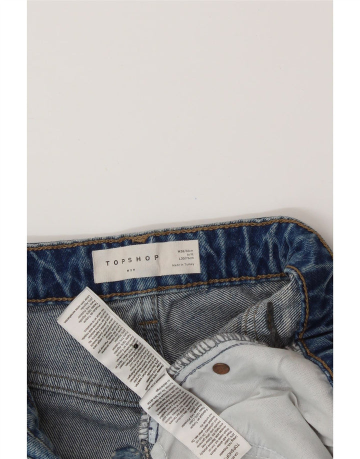 TOPSHOP Womens Tapered Jeans W26 L27 Blue Polyester Vintage Topshop and Second-Hand Topshop from Messina Hembry 