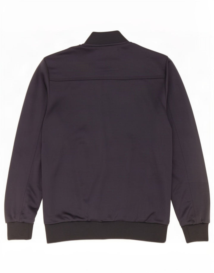 Zara Herre Bomber Jacket UK 38 Medium Navy Blue Polyester