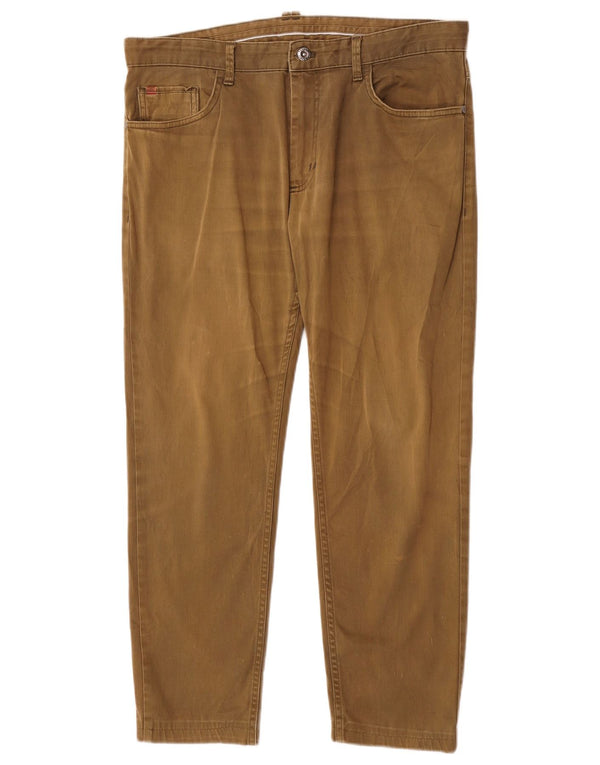 Zara Herre Slim Casual Bukser EU 44 Large W34 L26 Beige Bomuld