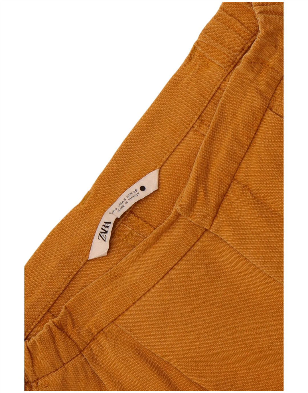 Zara Kvinder Plisseret Chino Shorts Små W26 Brun