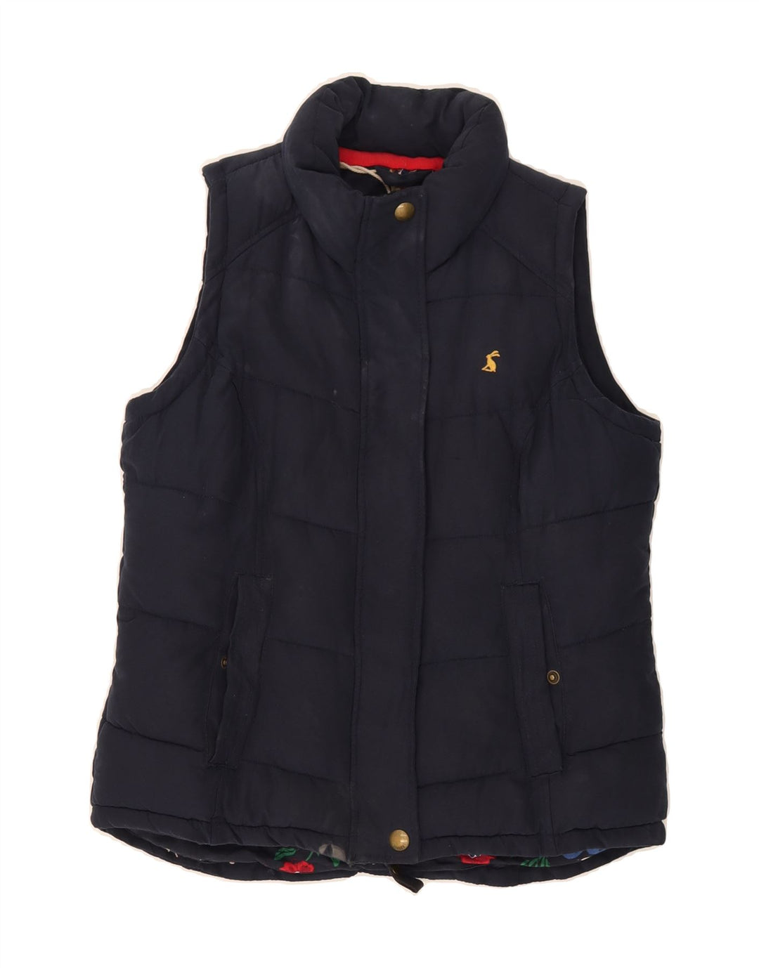JOULES Womens Padded Gilet UK 8 Small  Navy Blue Polyester Vintage Joules and Second-Hand Joules from Messina Hembry 