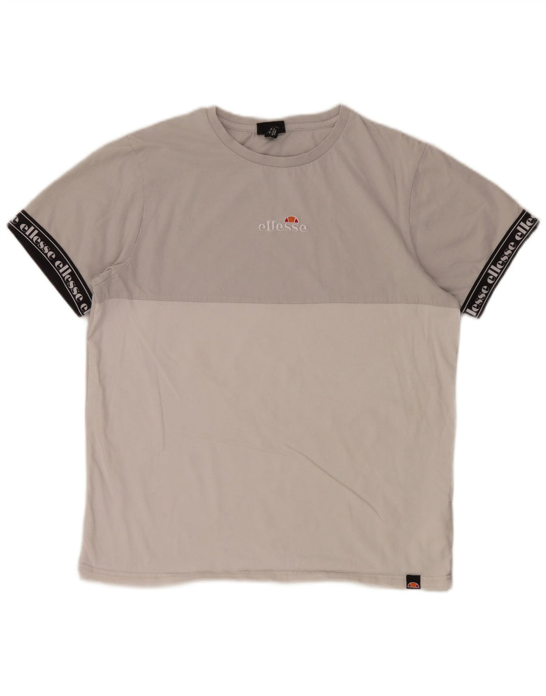 Ellesse Herre Grafisk T-Shirt Top Medium Grå Colourblock Bomuld