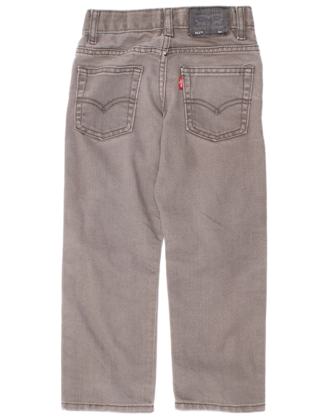 Levi's Boys 511 Distressed Slim Jeans 4-5 år W22 L18 Grå Bomuld