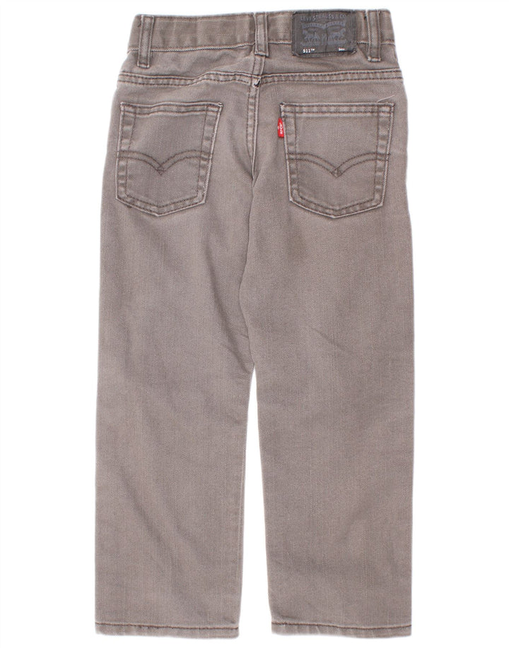 Levi's Boys 511 Distressed Slim Jeans 4-5 år W22 L18 Grå Bomuld