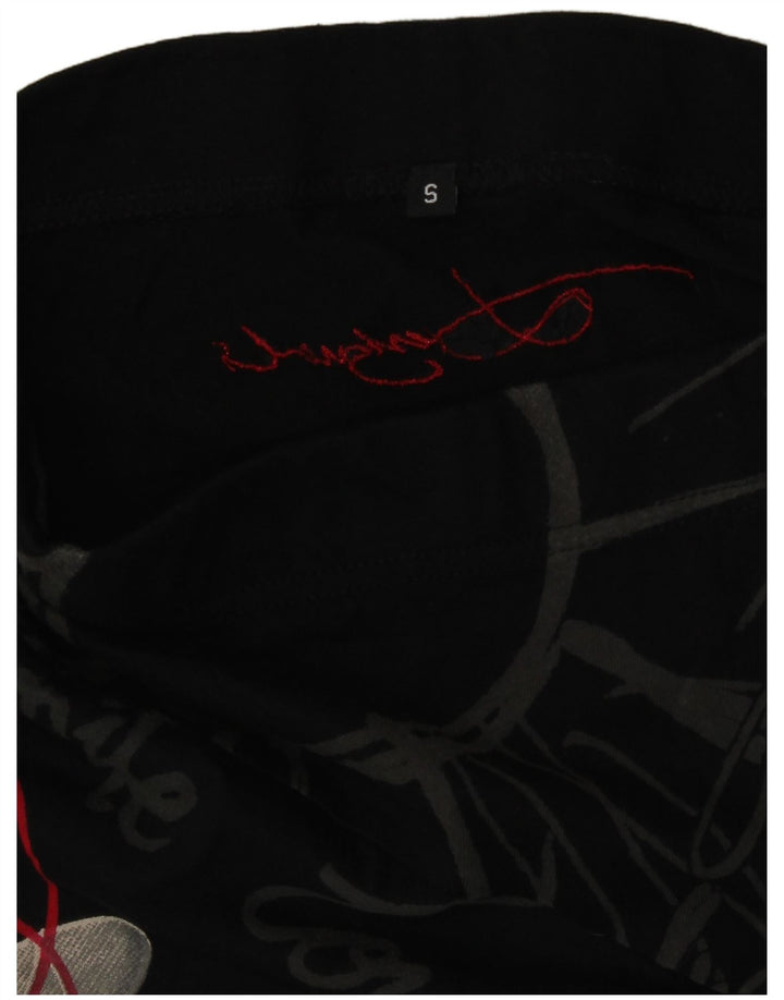 Desigual Kvinders Grafisk A-Line nederdel Small W26 Black Floral