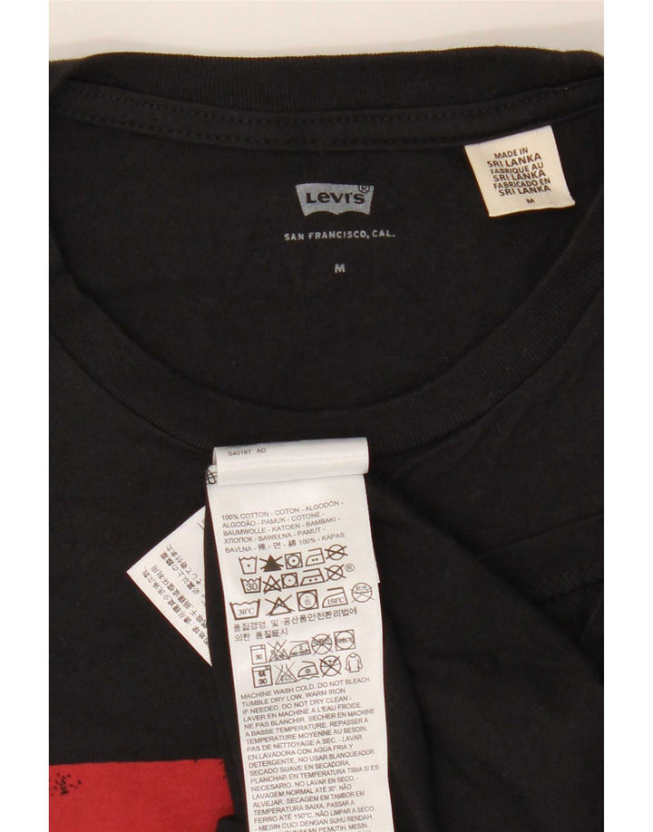 Levi's Herre grafisk T-shirt top mellem sort bomuld