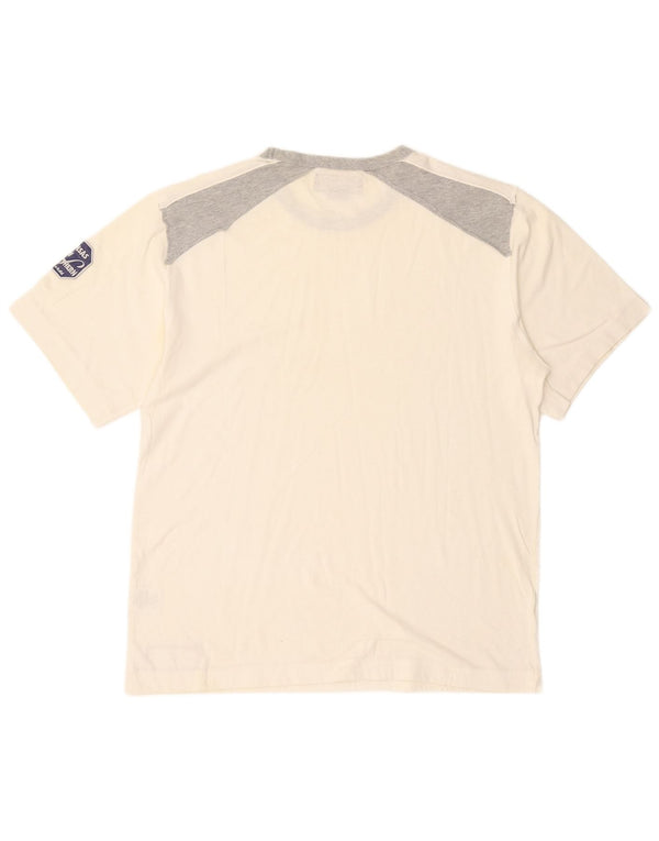 Marlboro Classics Herre T-Shirt Top Stor Hvid Colourblock Bomuld