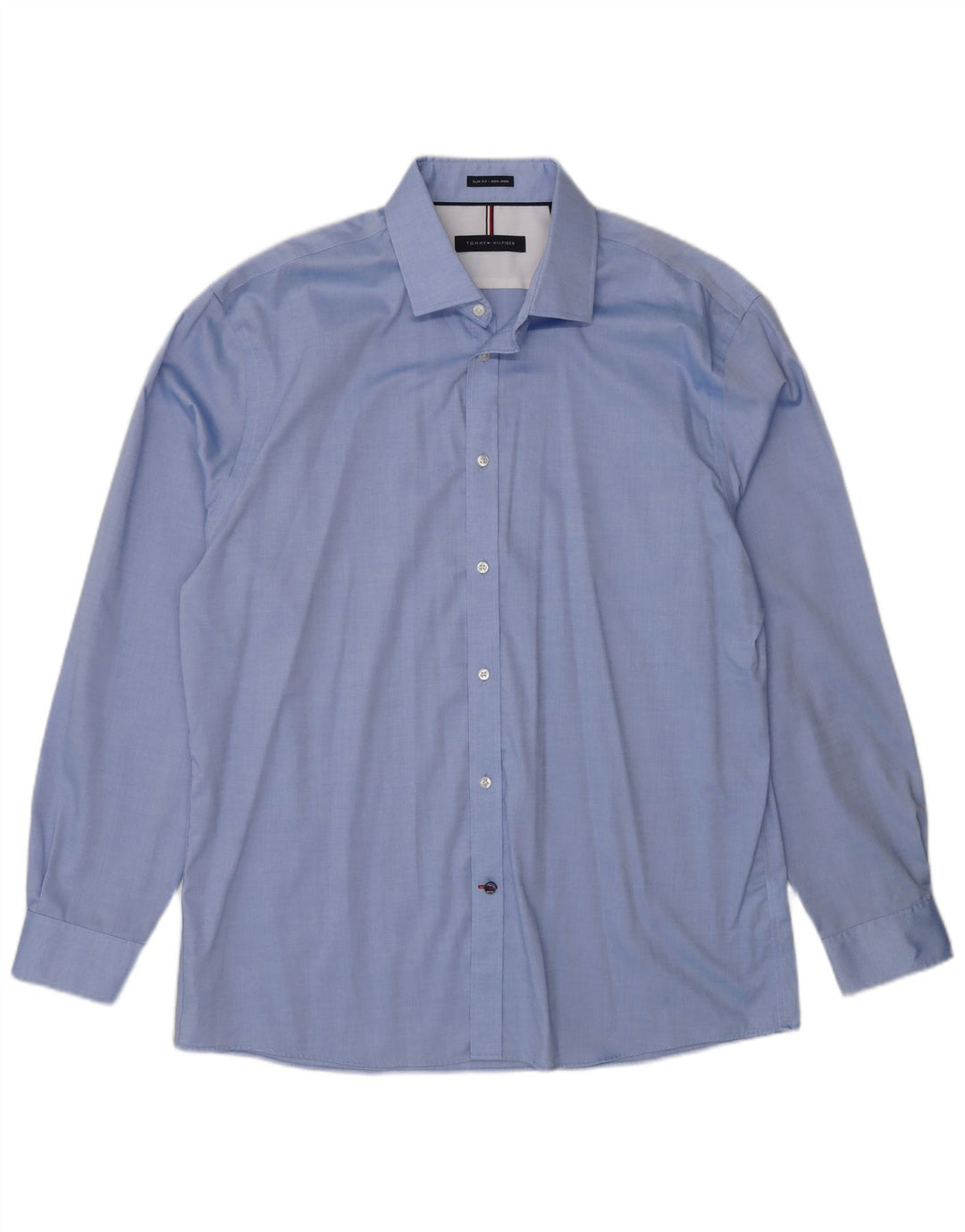 Tommy Hilfiger Herre Slim Fit skjorte str. 16 Large Blue