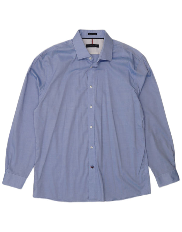 Tommy Hilfiger Herre Slim Fit skjorte str. 16 Large Blue