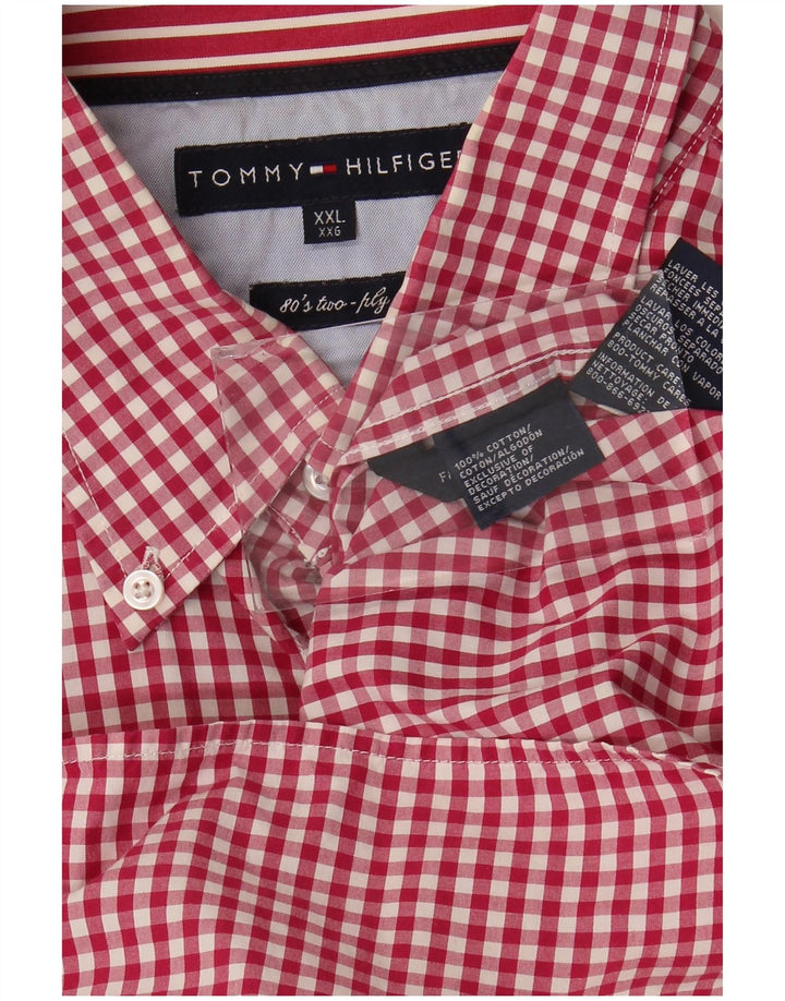 Tommy Hilfiger Herreskjorte 2XL Rød Gingham Bomuld
