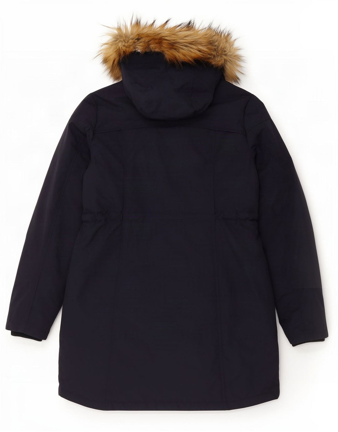 Fat Face Dame Hætte Polstret Frakke UK 14 Medium Navy Blue Nylon