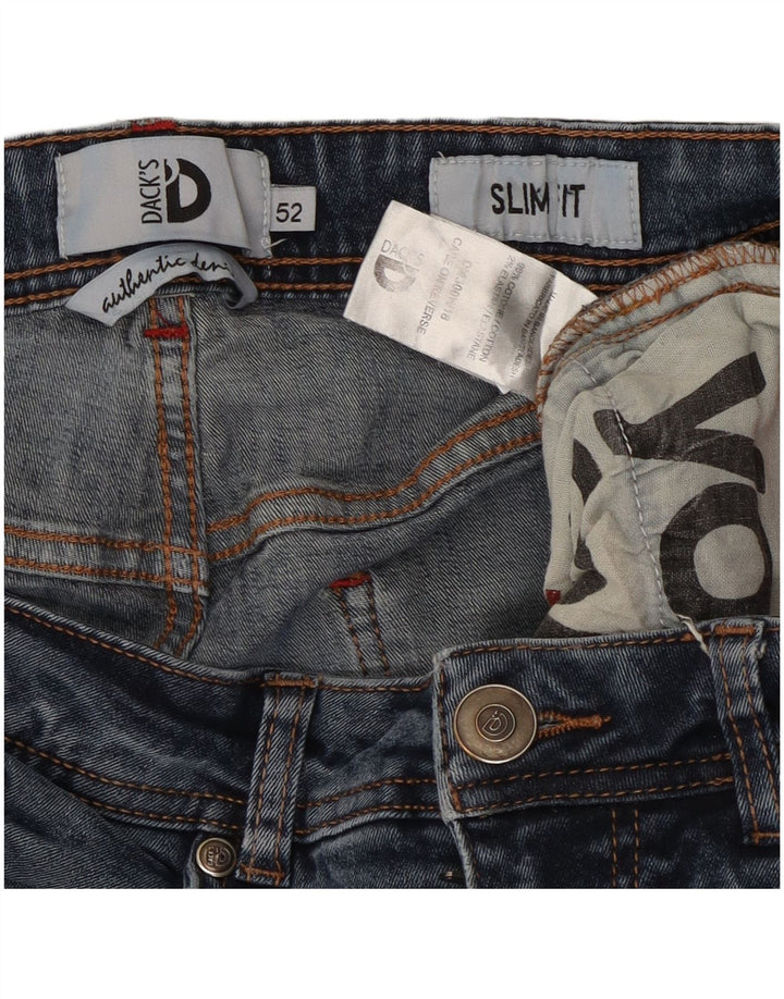 Dacks Herre Slim Jeans IT 52 XL W36 L30 Blå Bomuld