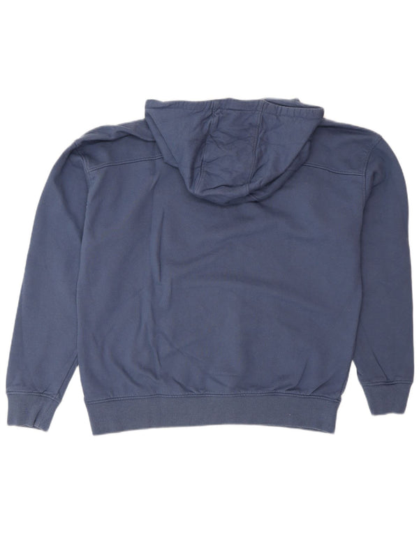 The North Face Graphic Hoodie Jumper til kvinder UK 16 Large Blue Cotton