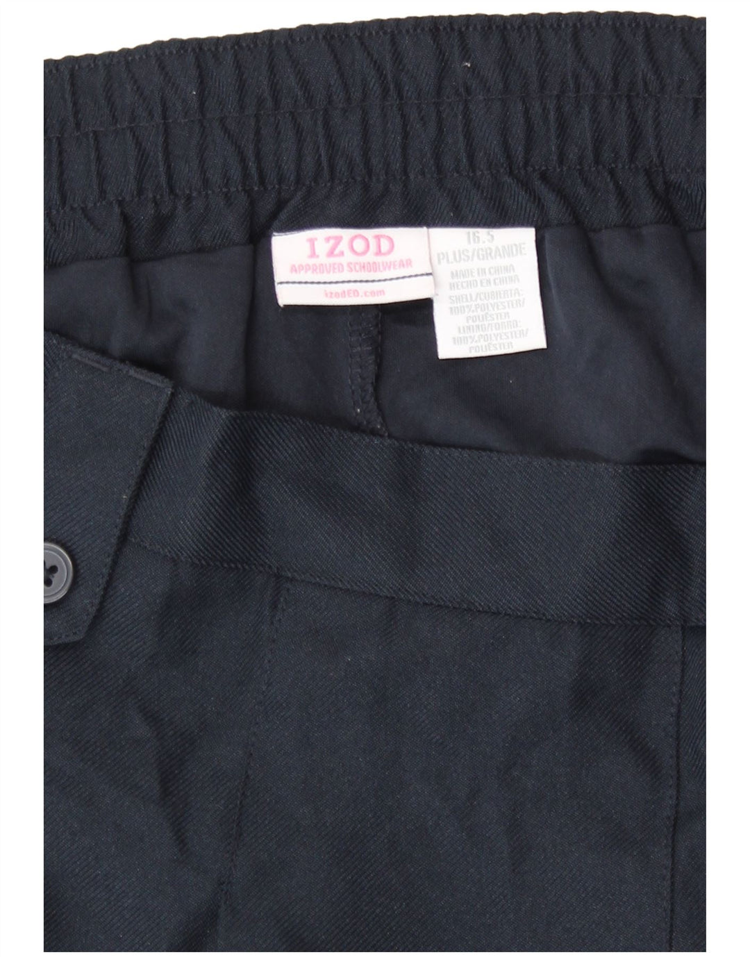 Izod Kvinder plisseret mininederdel UK 16 2XL W32 Marineblå polyester