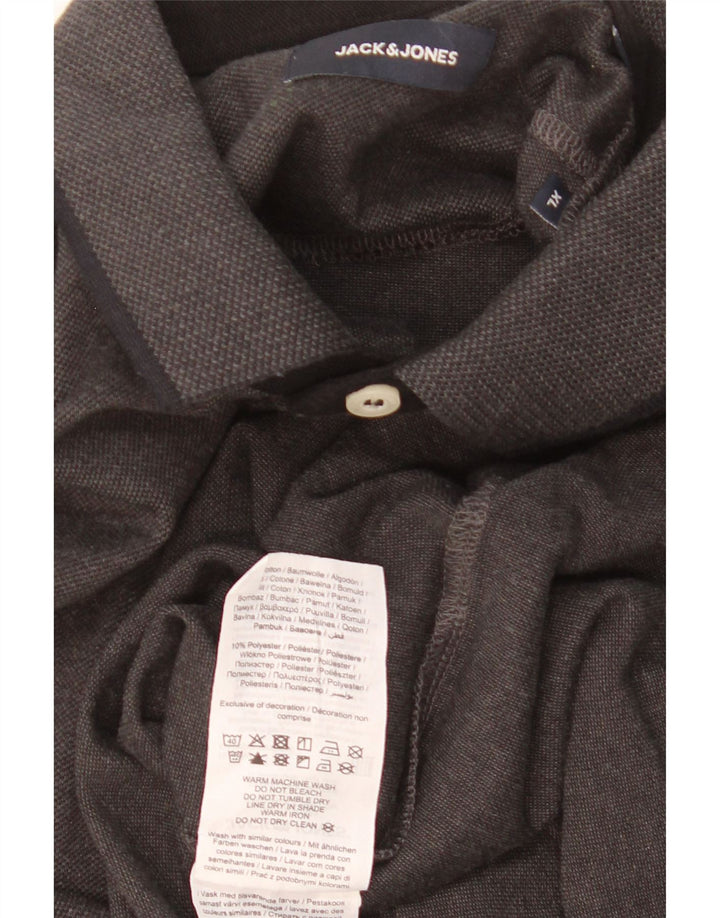 JACK & JONES Herre poloshirt XL Grå Bomuld