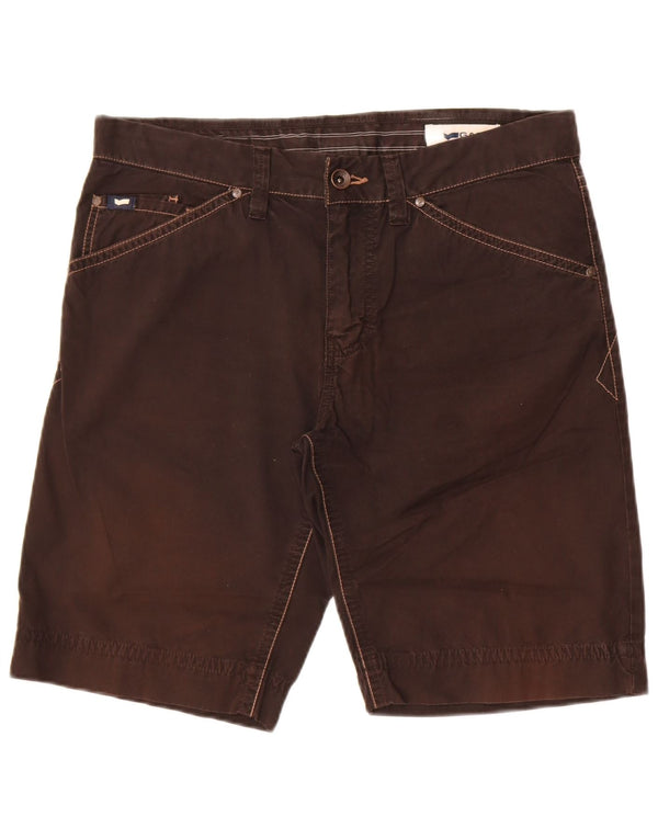 Gas Mens Chino Shorts W34 Large Black Cotton