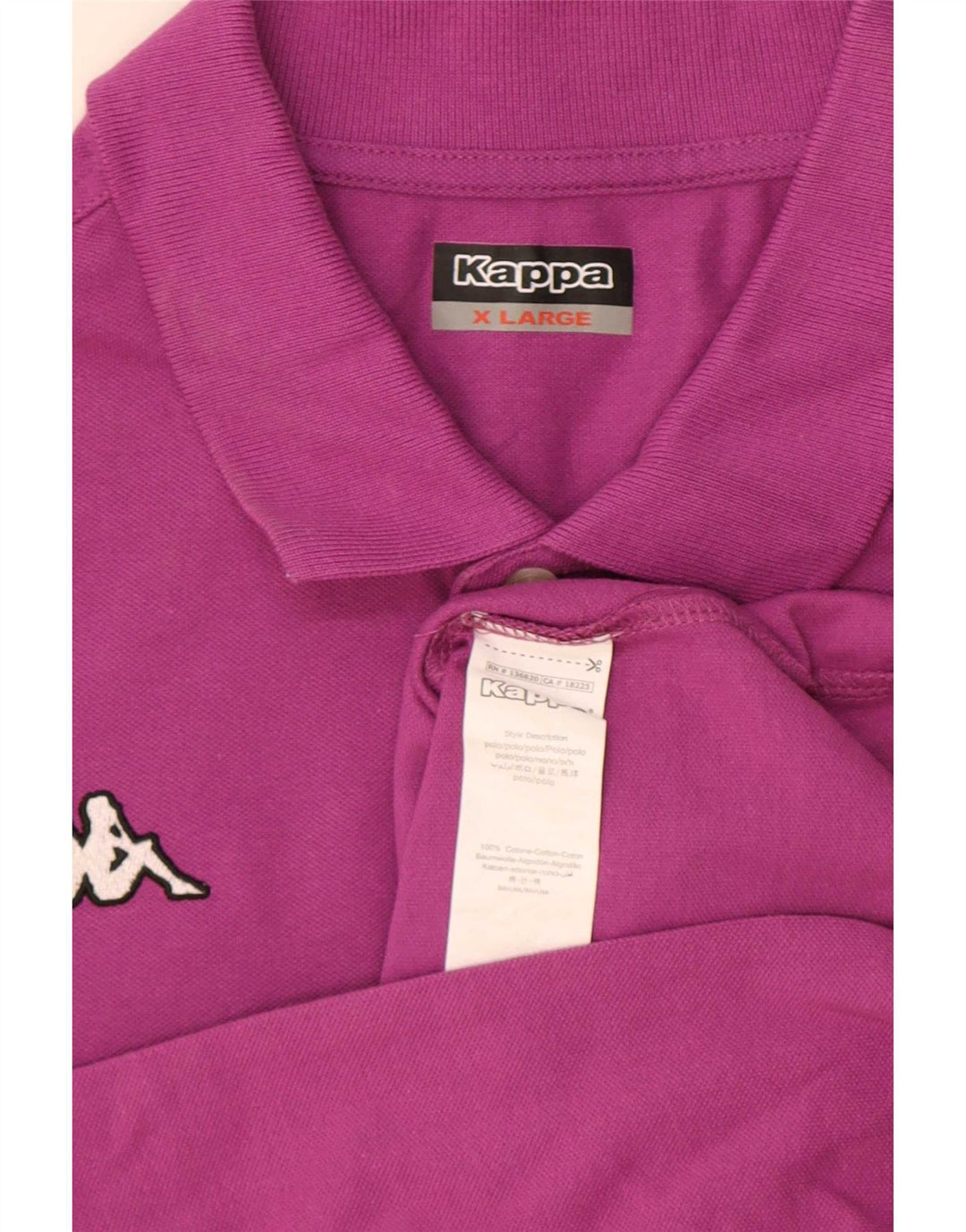Kappa herre poloshirt XL lilla bomuld