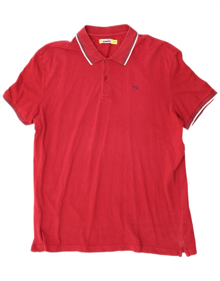DIADORA Polo Shirt til mænd 3XL Rød