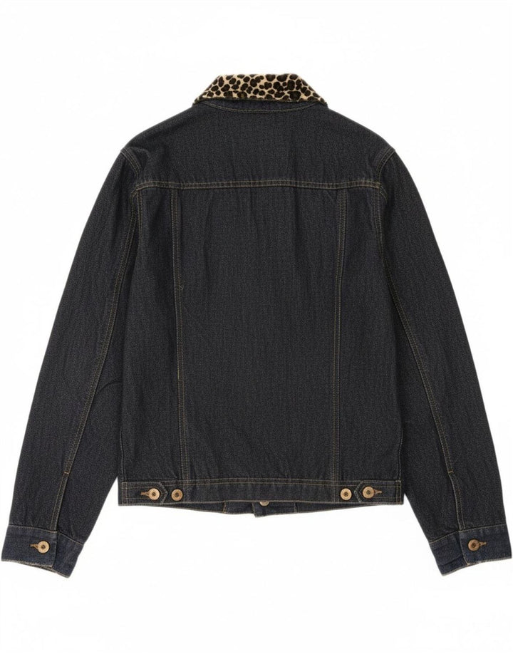 GIANI FEROTI Womens Lady Line Denim Jacket UK 10 Small Navy Blue