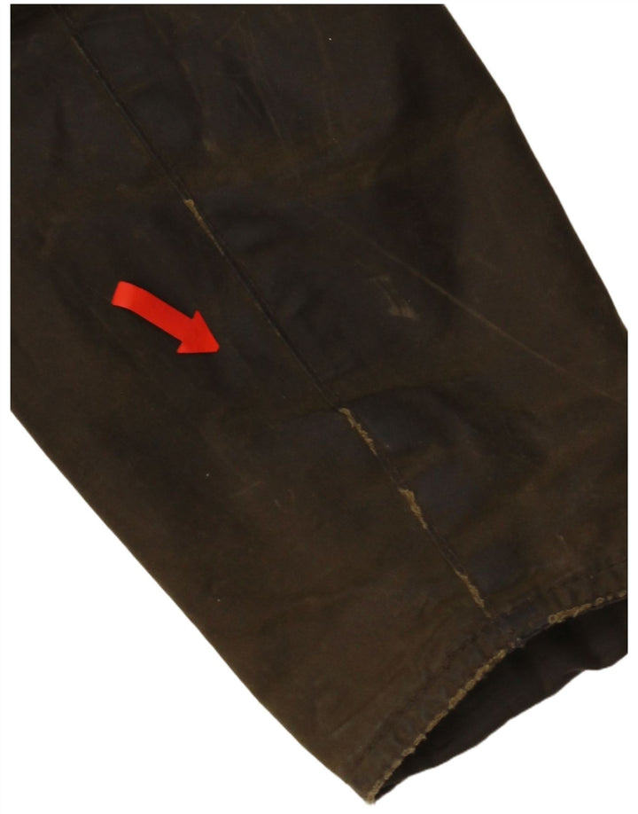 Barbour Dame Hætte Vokset Bomuldsjakke UK 12 Medium Khaki Bomuld