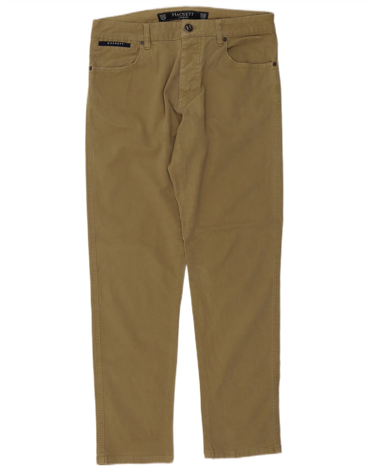 Hackett Herre Slim Casual Bukser W34 L32 Khaki Bomuld