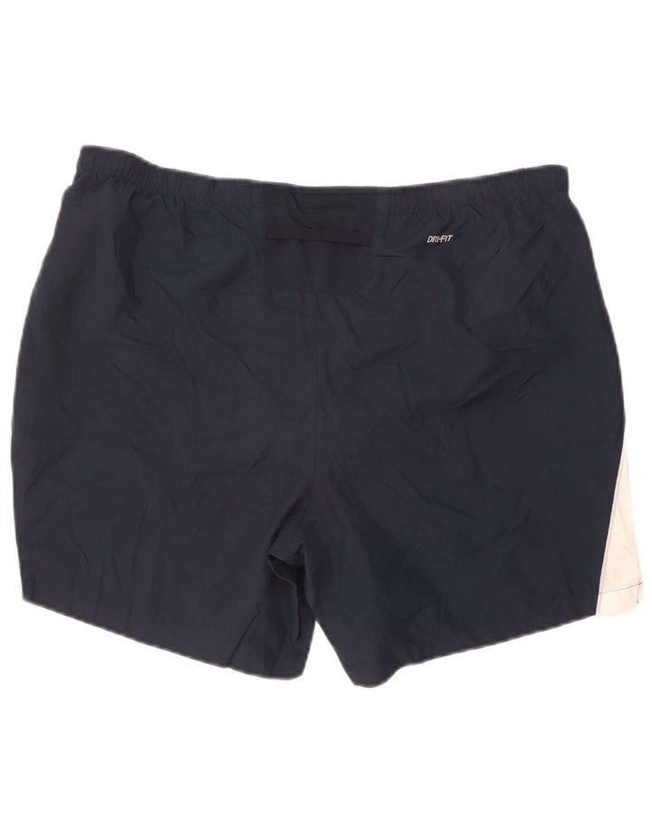 Nike Herre Dri Fit Sportshorts Medium Marineblå Colourblock Polyester