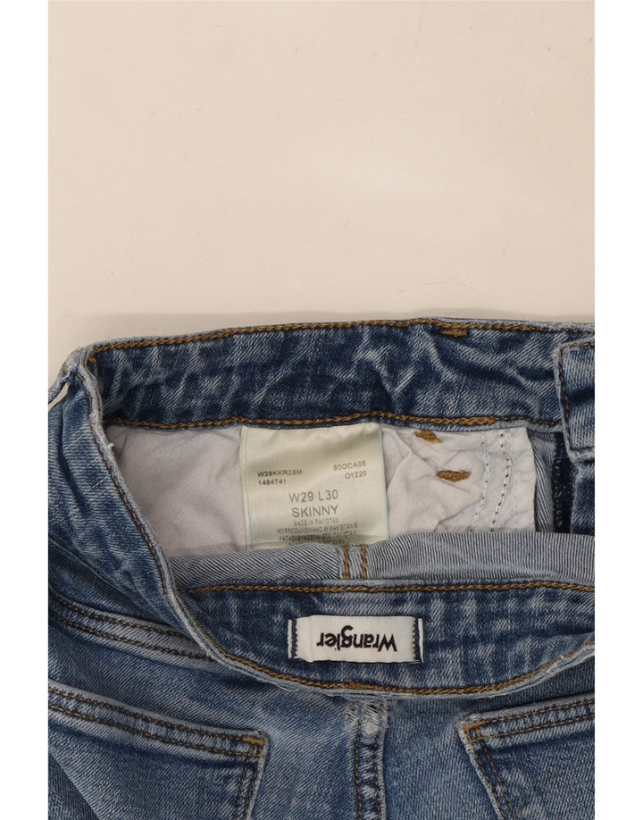 WRANGLER Dame Skinny Jeans W29 L27 Blå Bomuld