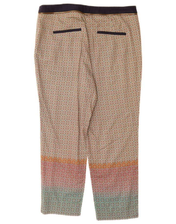 Zara Womens Cropped Trousers EU 40 Medium W30 L24 Multicolored Geometric