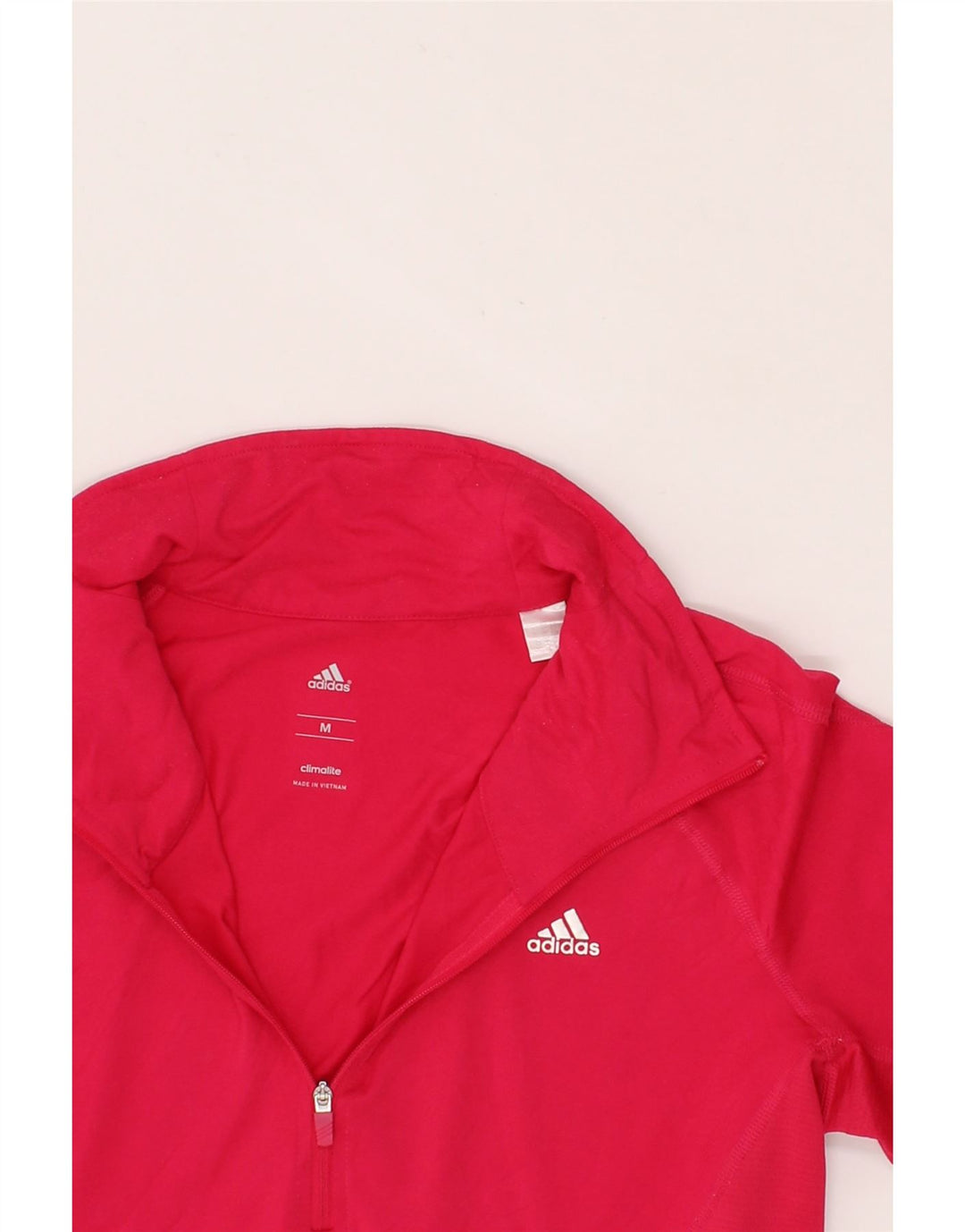 ADIDAS Womens Climalite Pullover Tracksuit Top UK 14 Medium Pink Polyester Vintage Adidas and Second-Hand Adidas from Messina Hembry 