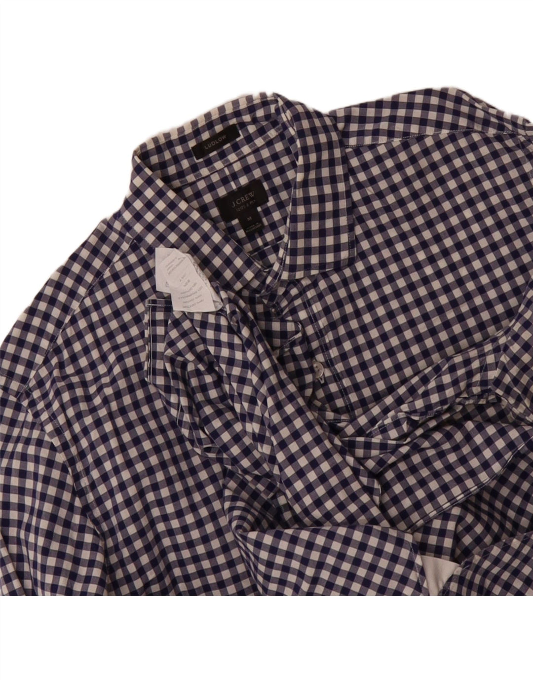J. CREW Mens Ludlow Shirt Medium Blue Check Cotton Vintage J. Crew and Second-Hand J. Crew from Messina Hembry 