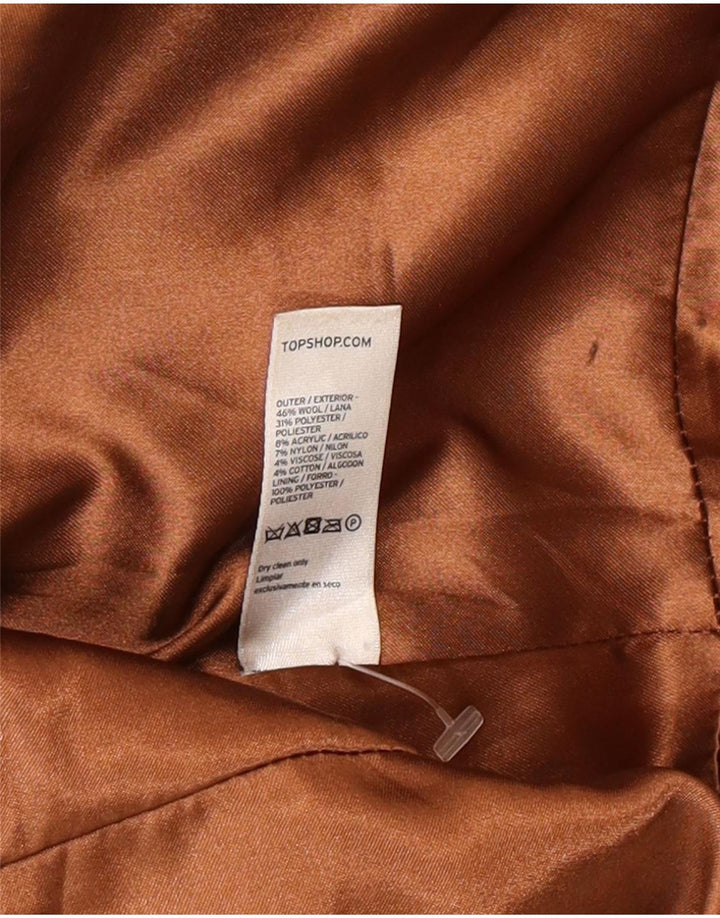 Topshop Dame Prinsesse Frakke UK 12 Medium Sort Uld