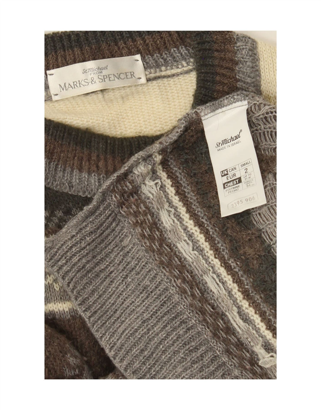 Marks & Spencer Herre St. Michael Jumper Sweater med rund hals lille brun