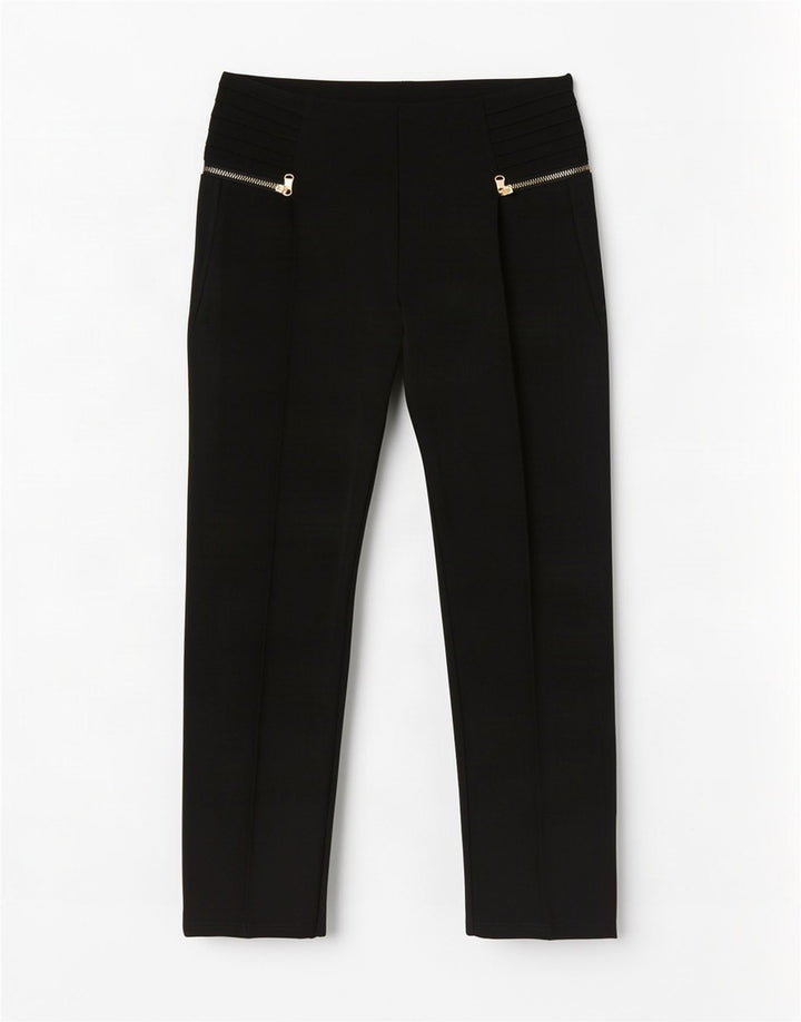 Zara Dame Cropped Trousers Medium W28 L25 Sort