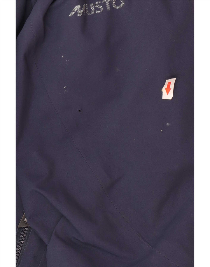 Musto Regnjakke med hætte til mænd UK 40 Large Navy Blue Polyester