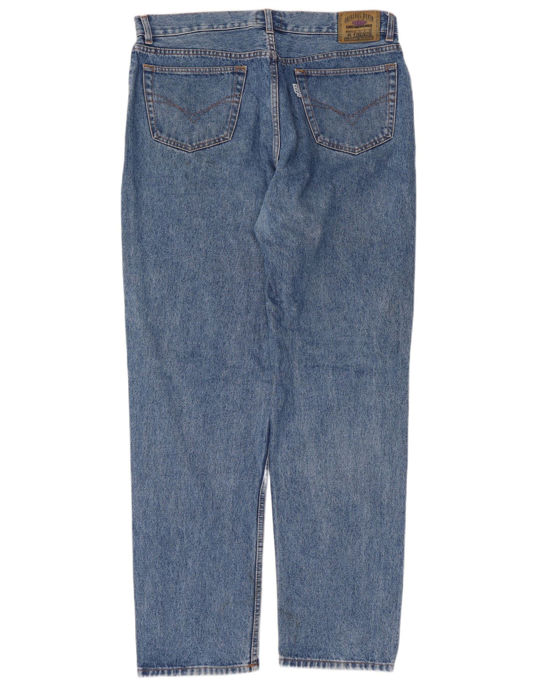 Vintage Straight Jeans til mænd W38 L34 blå bomuld