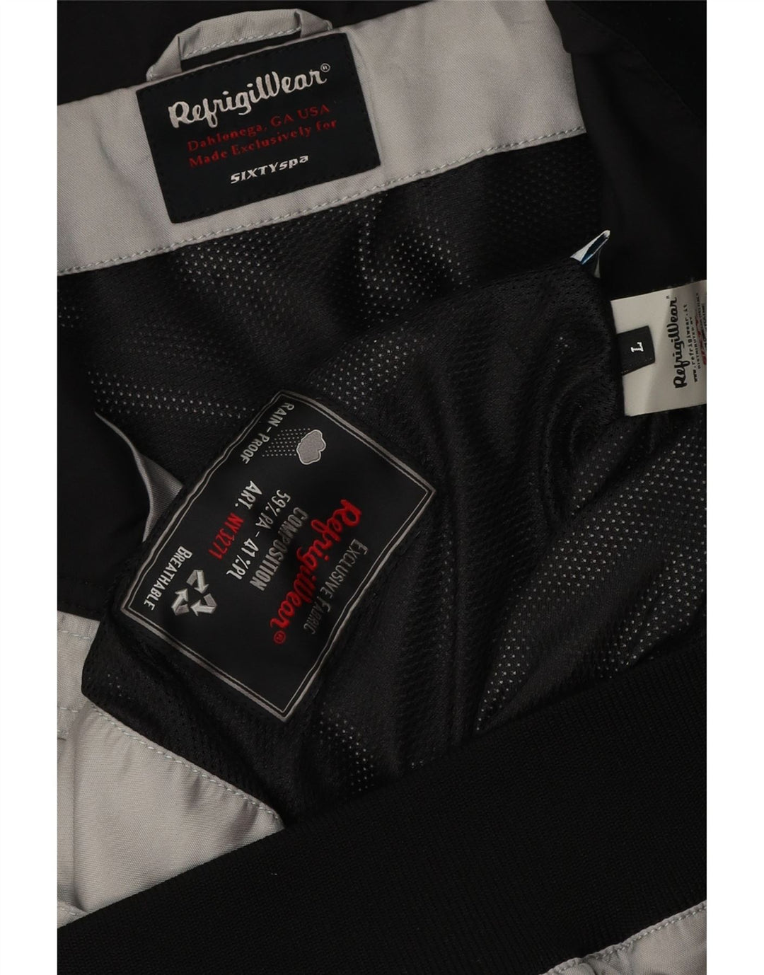 Refrigiwear Herre Bomber Rain Jacket UK 40 Large Grå Polyester